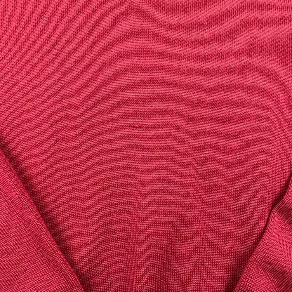 Brooks Brothers Sweater Mens Medium Red 1/4 Zip Italian Merino Wool Pullover - Picture 3 of 11